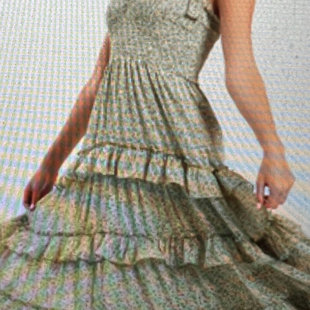 Looking for Altar’d State Kenzyn Sage Green Smocked Maxi